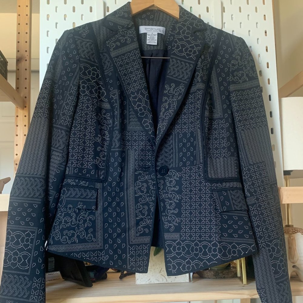 Emanual by Emanual Ungaro Patterned Blazer size 4